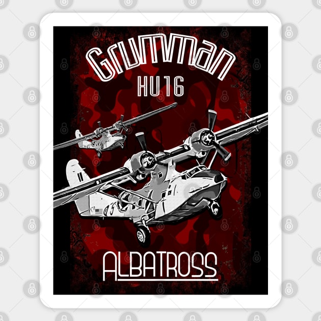 Grumman HU-16 Albatross Sea Plane Sticker by aeroloversclothing